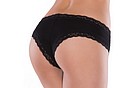 Cotton panty with scallop lace trim